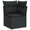vidaXL Garden Sofa Set Black PE Rattan Large Modular Garden Sofa Set