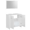 vidaXL Bathroom Furniture Set Shiny white Engineered wood Medium