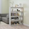 vidaXL Book Cabinet Concrete grey Engineered wood 39.4 x 11.8 x 53.1 in