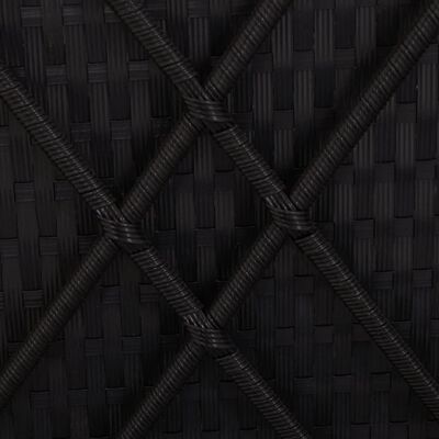 Close-up woven rattan pattern of the dark furniture