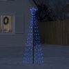 vidaXL LED Christmas Tree Blue, Dark Green Copper, Iron 70.9 in