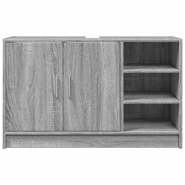 vidaXL Sink Cabinet Grey Sonoma Engineered wood Large Sink Cabinet