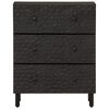vidaXL Side Cabinet Black Solid mango wood, iron Medium Side Cabinet
