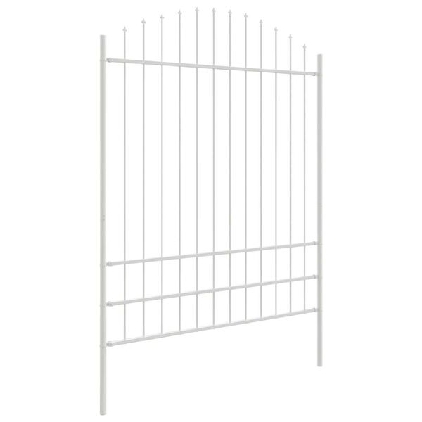 vidaXL Garden Fence White 66.93 x 88.58 in Powder-Coated Steel