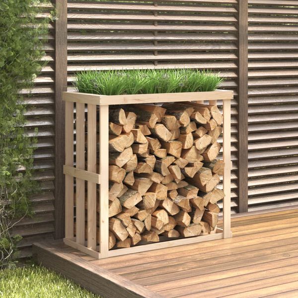 vidaXL Outdoor Log Holder 42.5"x20.5"x41.7" Solid Wood Pine