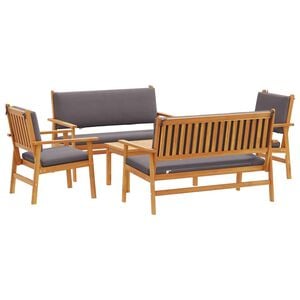 vidaXL Garden Sofa Set 5 pcs Brown 75 x 45 x 38cm Solid Acacia wood
