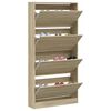vidaXL Shoe Cabinet Sonoma Oak Engineered Wood Tall and Narrow