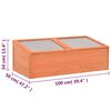 vidaXL Greenhouse Natural wood Wood and PC board 39.4 x 19.7 x 13.4 in