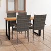 vidaXL 5 Piece Patio Dining Set Poly Rattan Gray