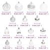 vidaXL Christmas Bauble Set Silver and white Plastic Multiple sizes