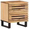 vidaXL Bedside Cabinet Brown Solid Mango Wood, Engineered Wood, Steel