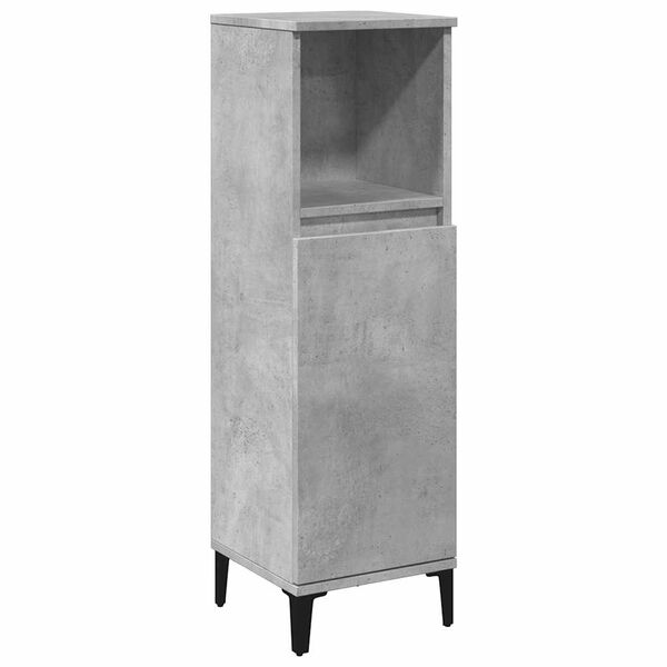 vidaXL Bathroom Cabinet Concrete grey Engineered wood Medium
