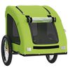vidaXL Pet Bike Trailer Green Oxford fabric, iron, PVC Medium Durable