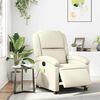 vidaXL Electric Massage Recliner Chair Cream Faux Leather
