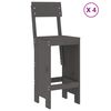 vidaXL Garden Bar Set Grey Solid pine wood Footrest Garden Bar Set