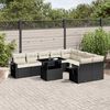 vidaXL Garden Sofa Set Black