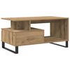vidaXL Coffee Table Artisan Oak Engineered Wood, Metal Legs Regular