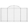 vidaXL Gabion Basket Set of 18 Silver Galvanized iron Large