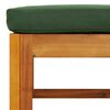 vidaXL Garden Footrest Green, Natural Wood Solid Acacia Wood Medium
