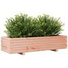 vidaXL Garden Planter Brown Solid Douglas Wood 43.3 x 15.7 x 10.4 in