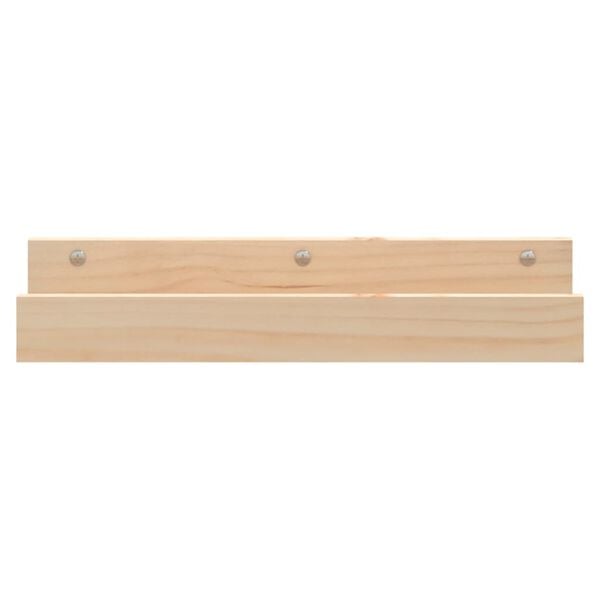 vidaXL Wall Shelf Natural Wood Solid Pine Wood 19.7 in x 4.7 in x 3.5 in