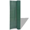 vidaXL Double-Sided Patio Fence PVC 35.4x196.9" Green