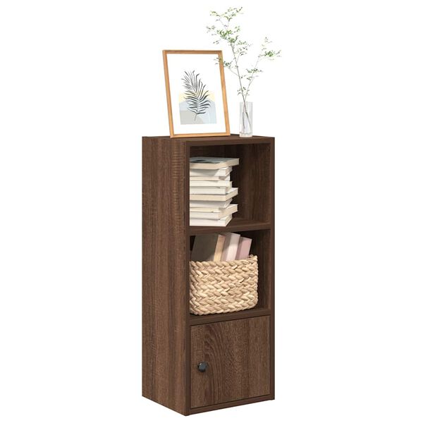 vidaXL Bookcase Brown Oak Engineered Wood Standard Bookcase