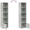 vidaXL Bookcase Concrete Grey Engineered Wood Reversible Bookcase