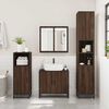 vidaXL Bathroom Furniture Set Brown Oak Engineered wood, metal Standard