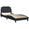 vidaXL Bed Frame Black Faux leather Single Durable Bed Frame