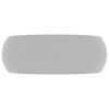 vidaXL Luxury Wash Basin Round Matt Light Grey 15.7x5.9" Ceramic