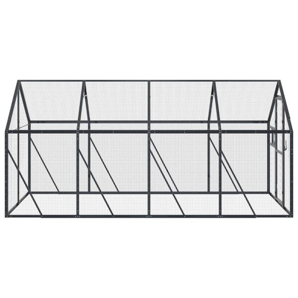 vidaXL Aviary Anthracite Aluminum 70.5 x 157.5 x 72.8 in Durable
