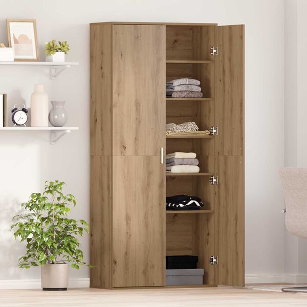 vidaXL Highboard artisan oak 80 x 35 x 180 cm Engineered wood