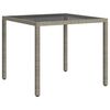 vidaXL Garden Table Gray and Black