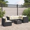 vidaXL Patio Lounge Set Black and Cream White