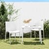 vidaXL Garden Chair Set of 2 White Polypropylene Medium Stackable