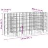 vidaXL Gabion Raised Bed Silver Galvanized iron 47.2 x 19.7 x 19.7 in