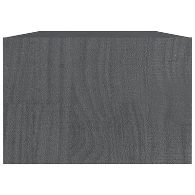 vidaXL Coffee Table Gray 43.3"x19.7"x13.4" Solid Pinewood