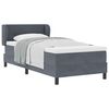 vidaXL Box Spring Bed with Mattress Dark gray 35.43 x 74.80 in Velvet