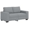 vidaXL 2-seater Sofa Light grey Polyester fabric, metal, plywood, solid wood