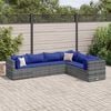 vidaXL Patio Lounge Set Grey, Dark Blue