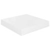 vidaXL Wall Shelf Set of 4 High gloss white Honeycomb MDF, metal