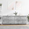 vidaXL Sideboard Set of 3 Concrete Grey Engineered wood, Metal Large