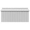 vidaXL Dog House Grey Galvanized Steel Large Sturdy Dog House