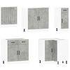 vidaXL Kitchen Cabinet Set Concrete Grey Engineered Wood Large