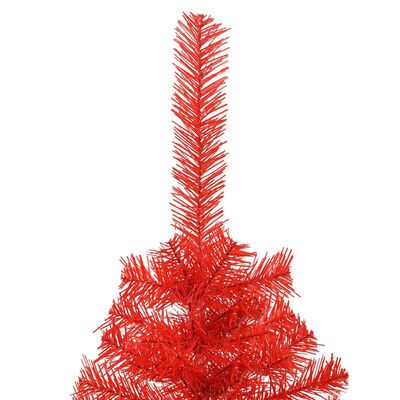 vidaXL Artificial Half Christmas Tree with Stand Red 8 ft PVC