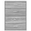 vidaXL Cabinet Set of 2 Grey Sonoma Engineered wood Small Cabinet