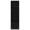 vidaXL Bookcase Black Oak Engineered wood Compact Bookcase Rectangular