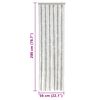 vidaXL Fly Curtain Light Grey and White 22.0x78.7" Chenille