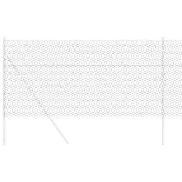 vidaXL Hexagon Fence Gray 1.2 x 100 m Steel